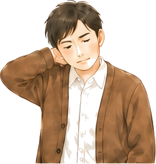 首・肩の痛みのイラスト