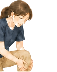 足・膝の痛みのイラスト