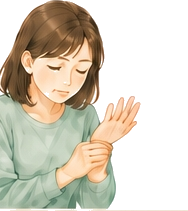 手・足のしびれのイラスト